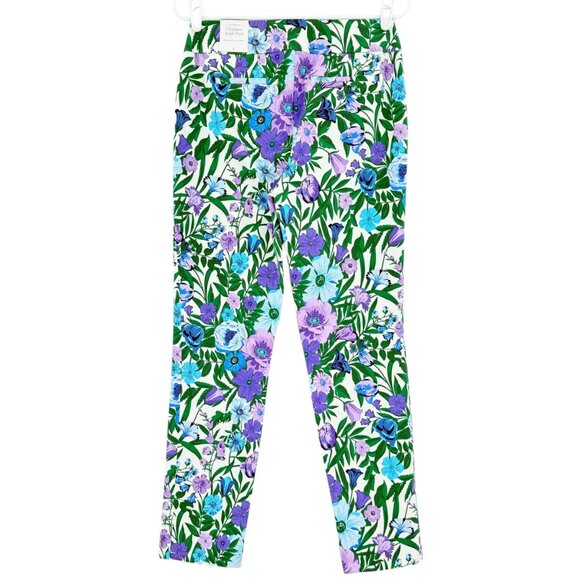 Talbots Women's Stretch Slim Leg Floral Garden Chatham Ankle Pants Size 4 NWT - Picture 2 of 12